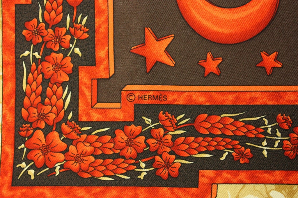 Hermes Silk Scarf: Gloria Soli (Carpe Diem) 1