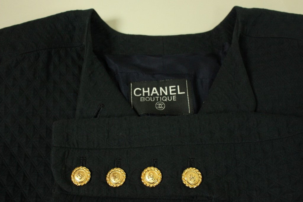 Chanel Black Quilted Skirt Suit 2