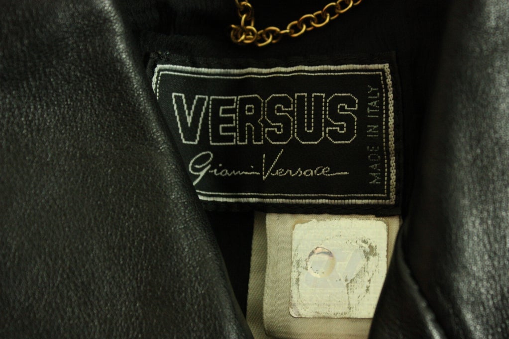 1990's Gianni Versace Versus Leather Jacket 6
