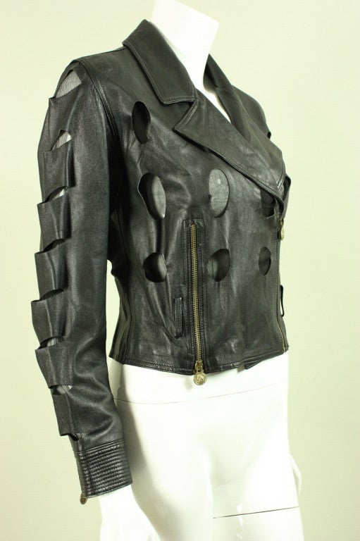Women's 1990's Gianni Versace Versus Leather Jacket