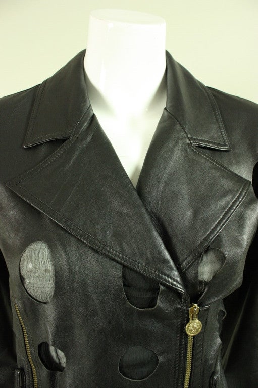 1990's Gianni Versace Versus Leather Jacket 3