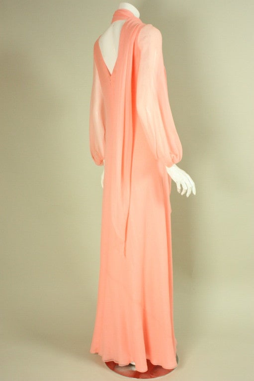 Women's 1970's Stavropoulos Chiffon Gown