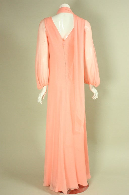 1970's Stavropoulos Chiffon Gown 1