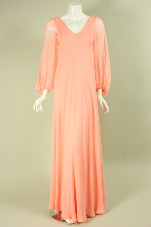 1970's Stavropoulos Chiffon Gown 2
