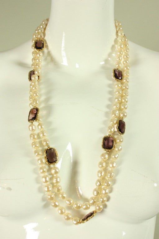 1980's Chanel Baroque Pearl & Gripoix Sautoir 1