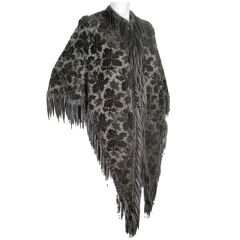 Victorian Cut Velvet & Chenille Pelerine 1