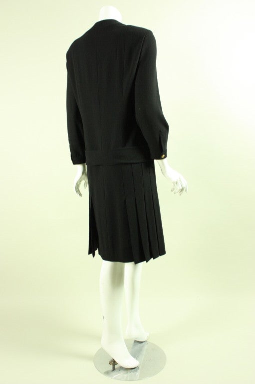 Black 1990's Chanel Dress with 1920's Styling For Sale