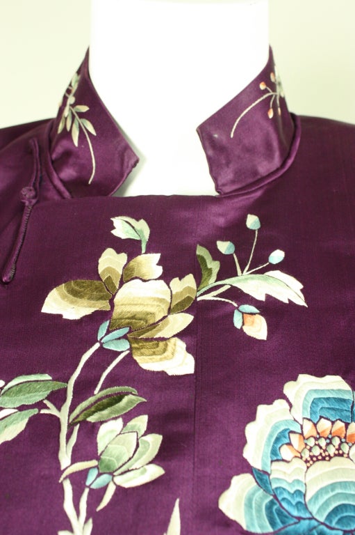 Women's 1930's Hand-Embroidered Silk Chinese Jacket