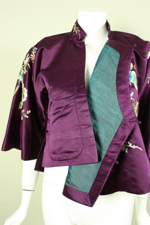 1930's Hand-Embroidered Silk Chinese Jacket 2