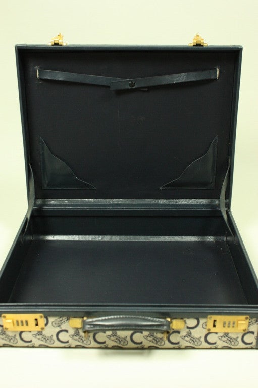 1970's Celine Monogrammed Suitcase For Sale 3