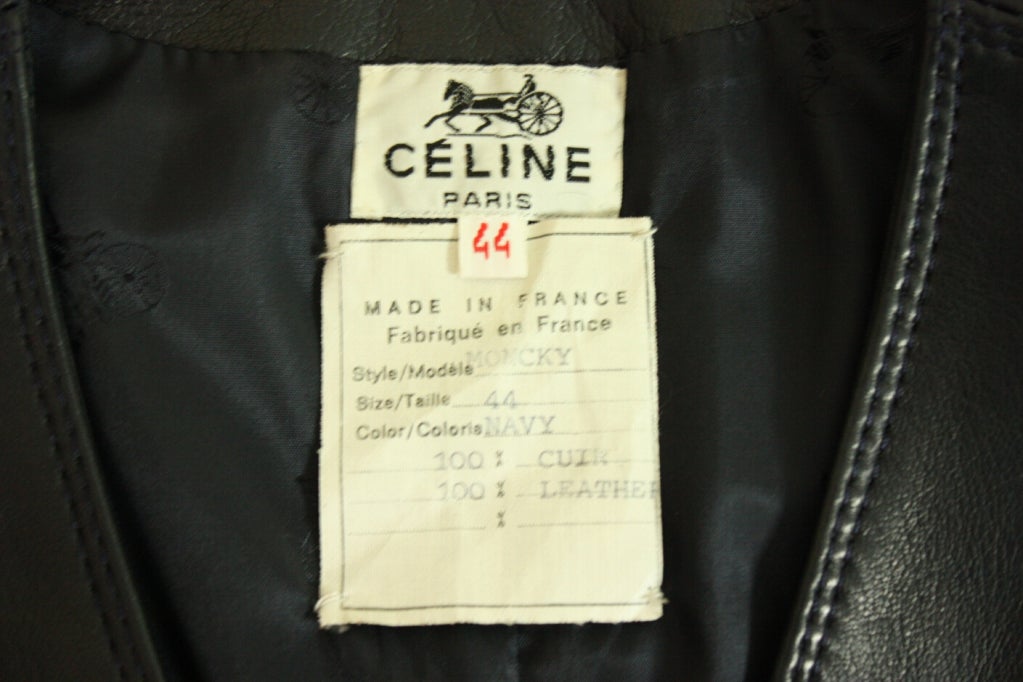 1970's Celine Navy Leather Ensemble 2