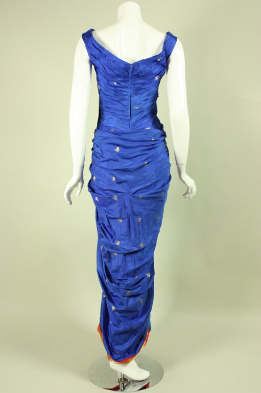 Women's 1950's Silk Sari Evening Gown