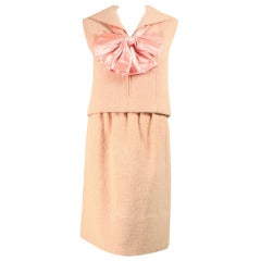 1960's Norman Norell Pink Boucle Ensemble 7