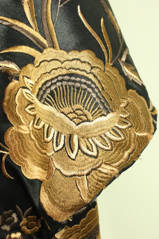 1980's Norma Kamali Embroidered Cocoon Coat 3