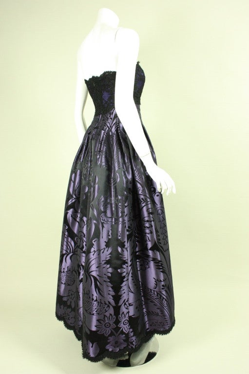 Geoffrey Beene Strapless Gown with Jacket In Excellent Condition For Sale In Los Angeles, CA
