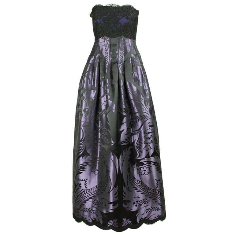 Geoffrey Beene Strapless Gown with Jacket For Sale