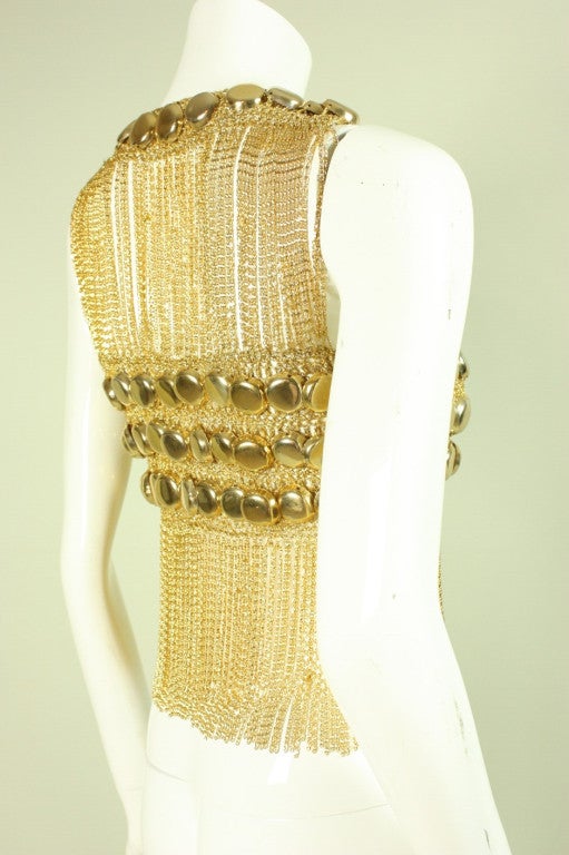 1970's Loris Azzaro Chain Link & Knit Vest In Excellent Condition In Los Angeles, CA