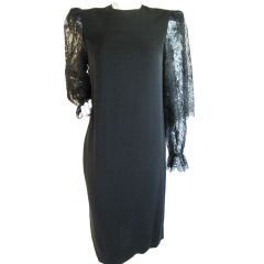 Galanos 1980's Black Cocktail Dress-SALE!