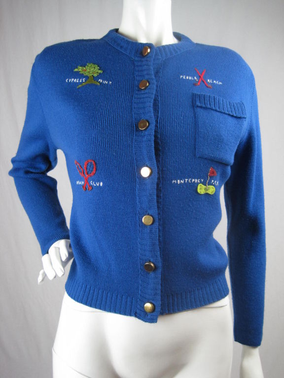 1950's Country Club Novelty Sweater-SALE! at 1stDibs