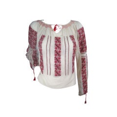 1930's Eastern European Embroidered Blouse