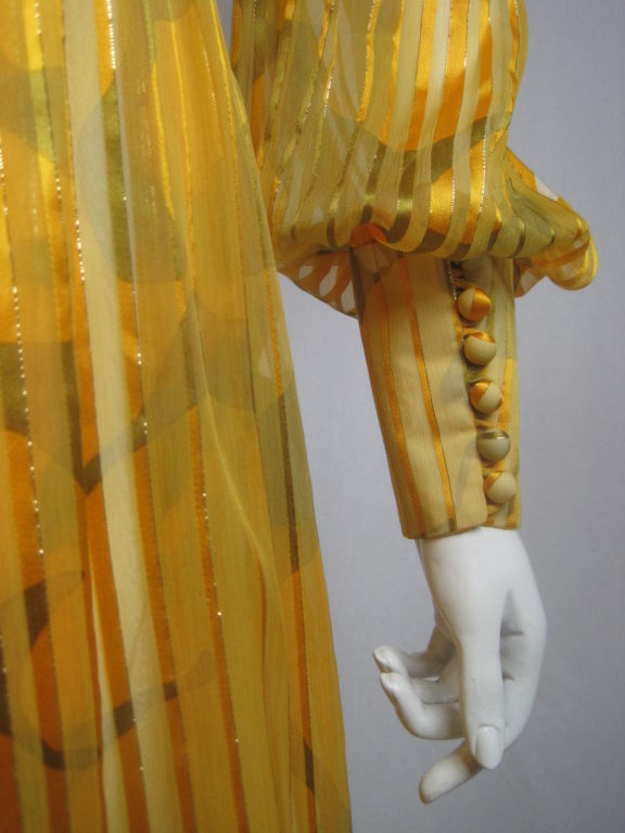 Custom Made Yellow Silk Dress by Leon Paule 1