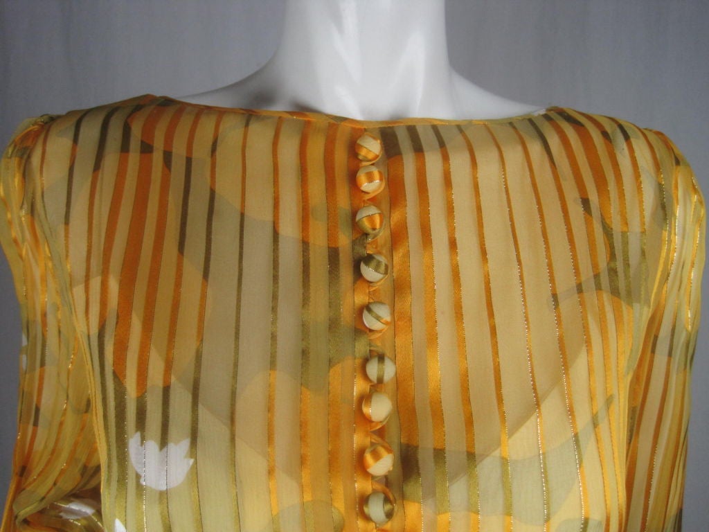 Custom Made Yellow Silk Dress by Leon Paule 2
