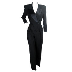 Vintage Escada Black Tuxedo Jumpsuit