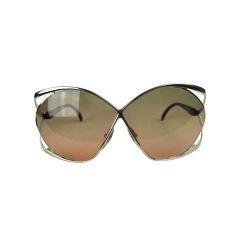 1970's Brown and Gold Christian Dior Sunglasses