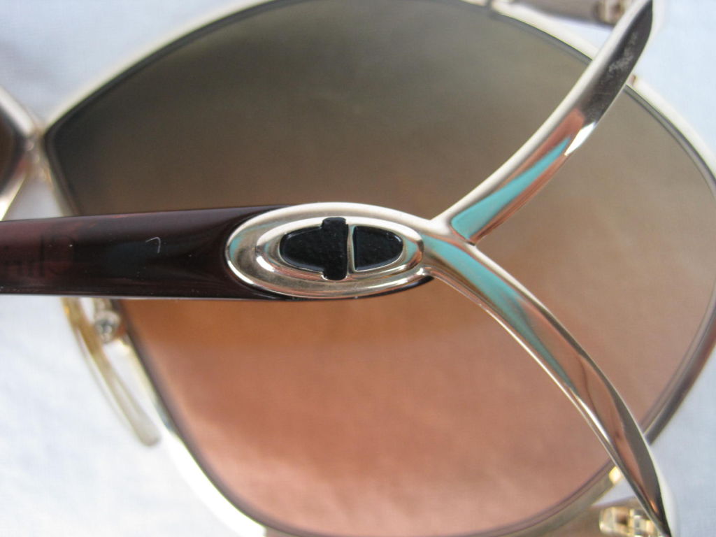 1970's Brown and Gold Christian Dior Sunglasses 5