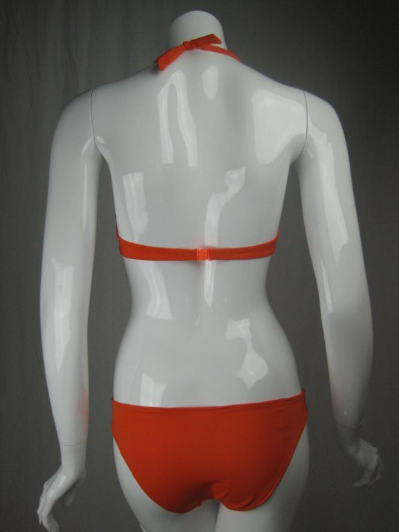 Women's La Perla Tangerine Bikini with Cut-out Detail For Sale