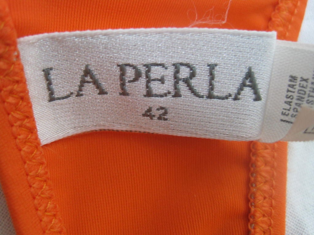 La Perla Tangerine Bikini with Cut-out Detail For Sale 2