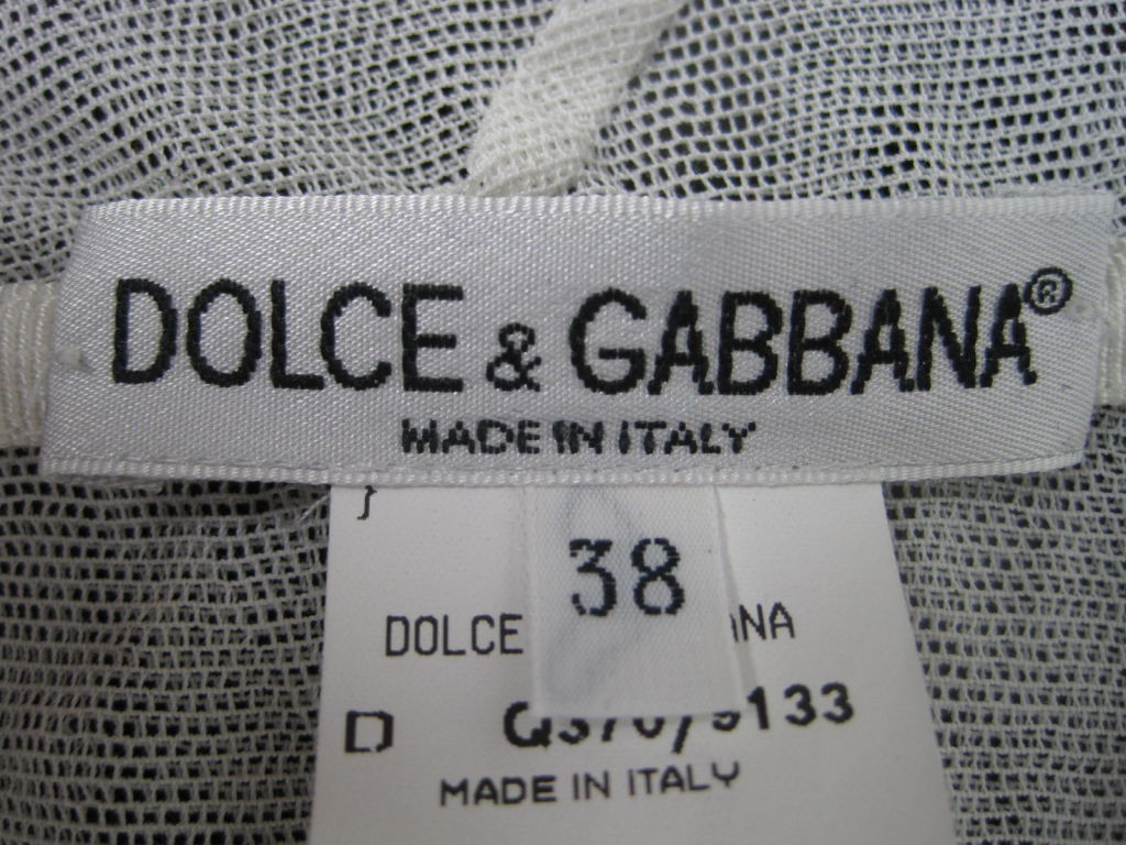 Dolce & Gabbana Strapless Pinstriped Dress For Sale 3