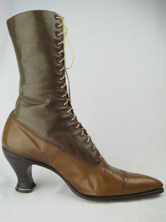 Victorian Two-Toned Leather Boots 3