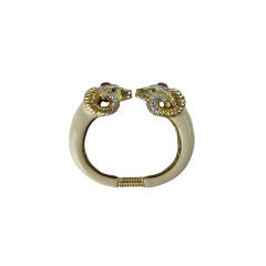 Retro Kenneth Jay Lane Ram's Head Bangle