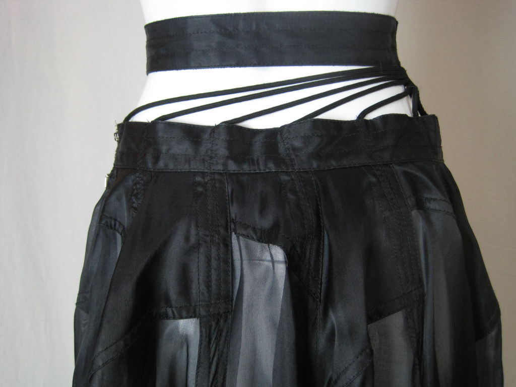 Jean Paul Gaultier Sheer Skirt with Cut-Out Waist at 1stdibs