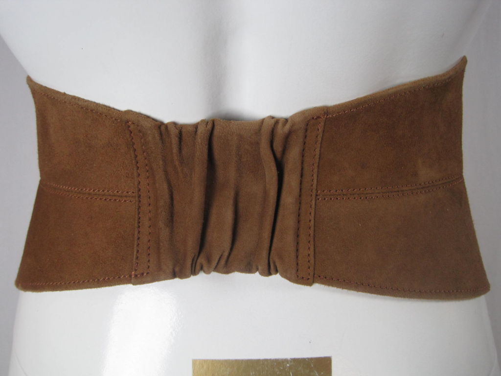 Women's Donna Karan Wide Suede Belt