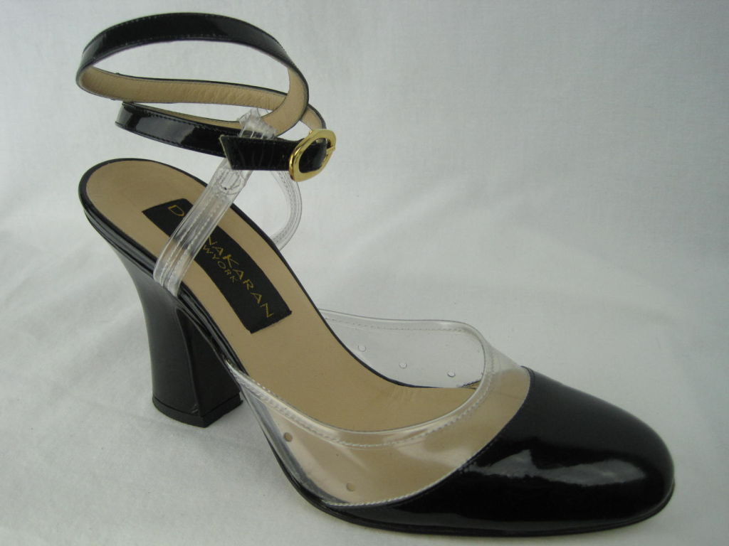 Donna Karan Patent Leather and Vinyl Heels 2