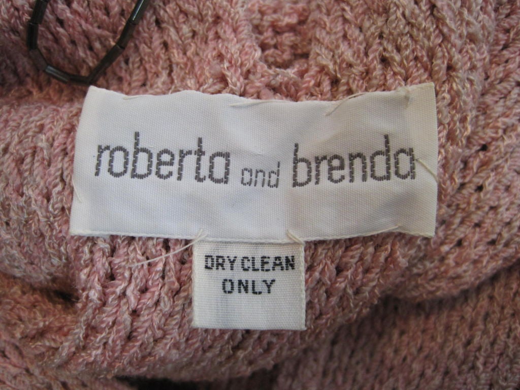 1980's Roberta and Brenda Sweater with Bugle Beads and Open Back For Sale 1