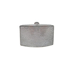 Vintage Judith Leiber Clear Crystal Minaudière