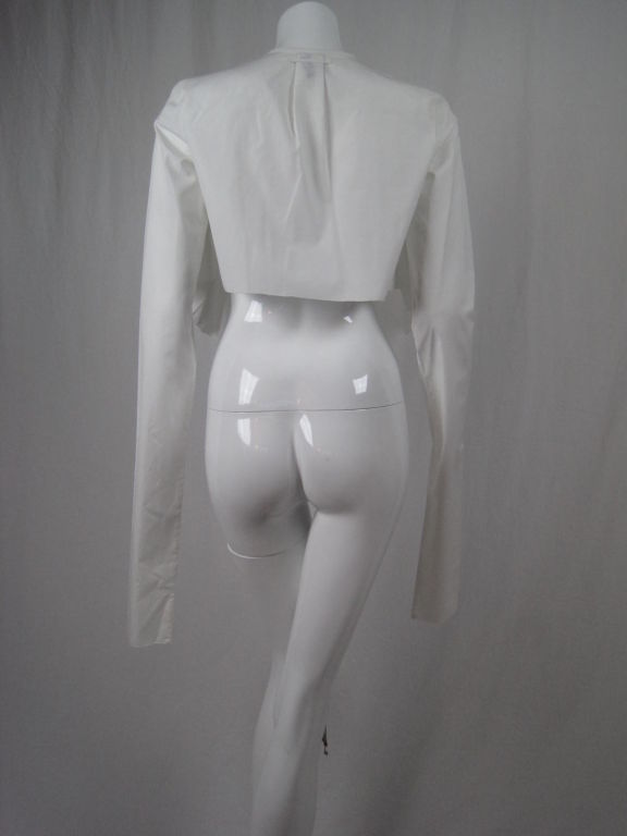 Jean-Paul Gaultier Asymmetrical Cotton Poplin Blouse In Excellent Condition For Sale In Los Angeles, CA