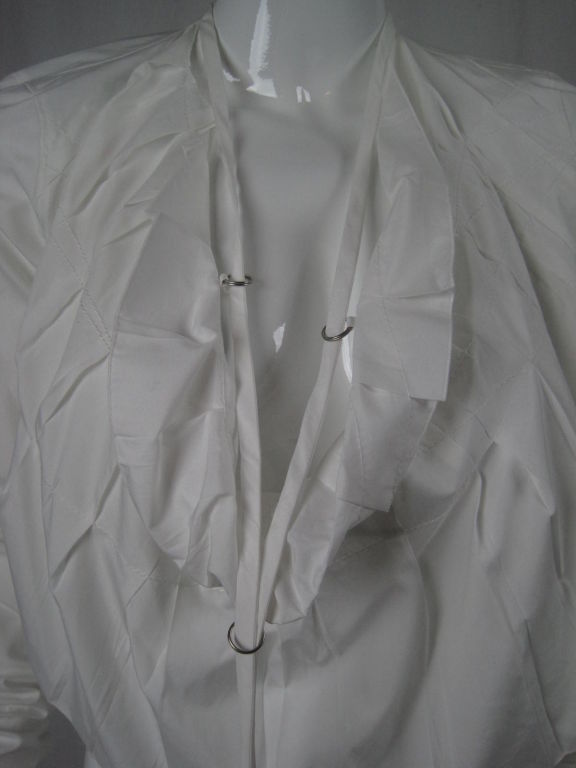 Jean-Paul Gaultier Asymmetrical Cotton Poplin Blouse For Sale 2