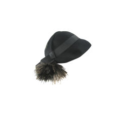 1940's Asymmetrical Felt Hat with Side Feather