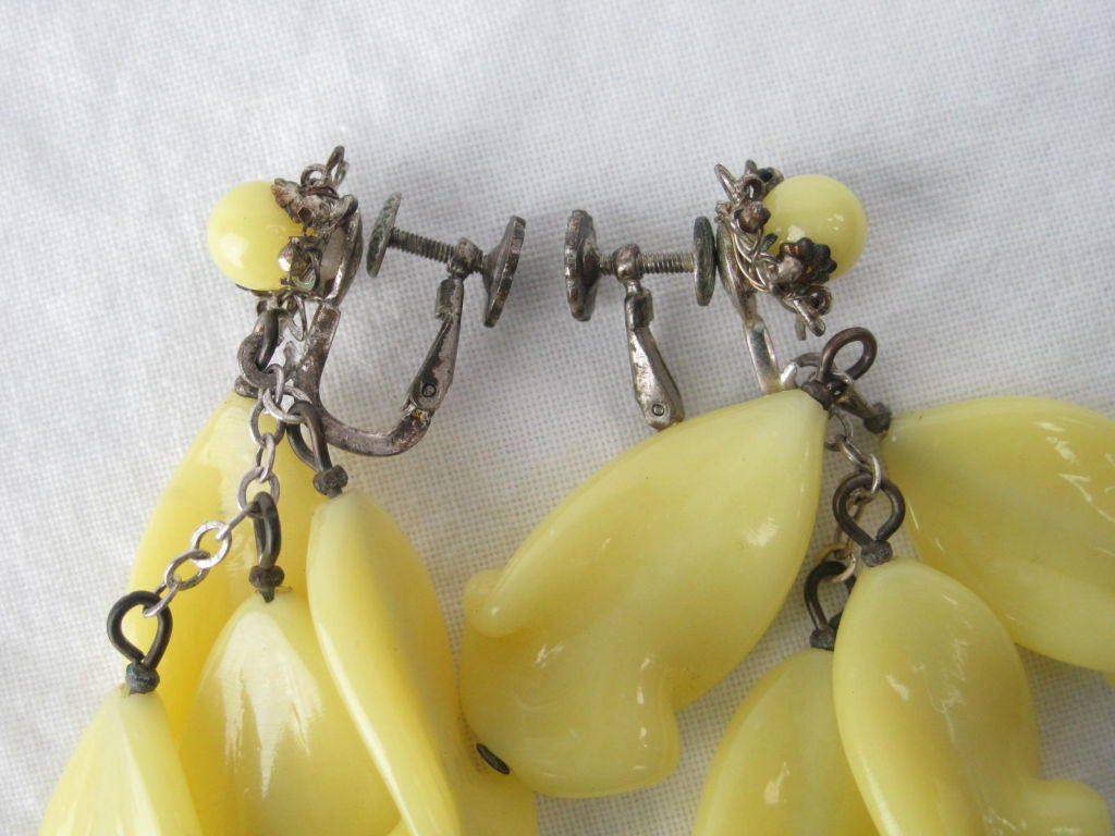 Miriam Haskell Glass Earrings For Sale 1