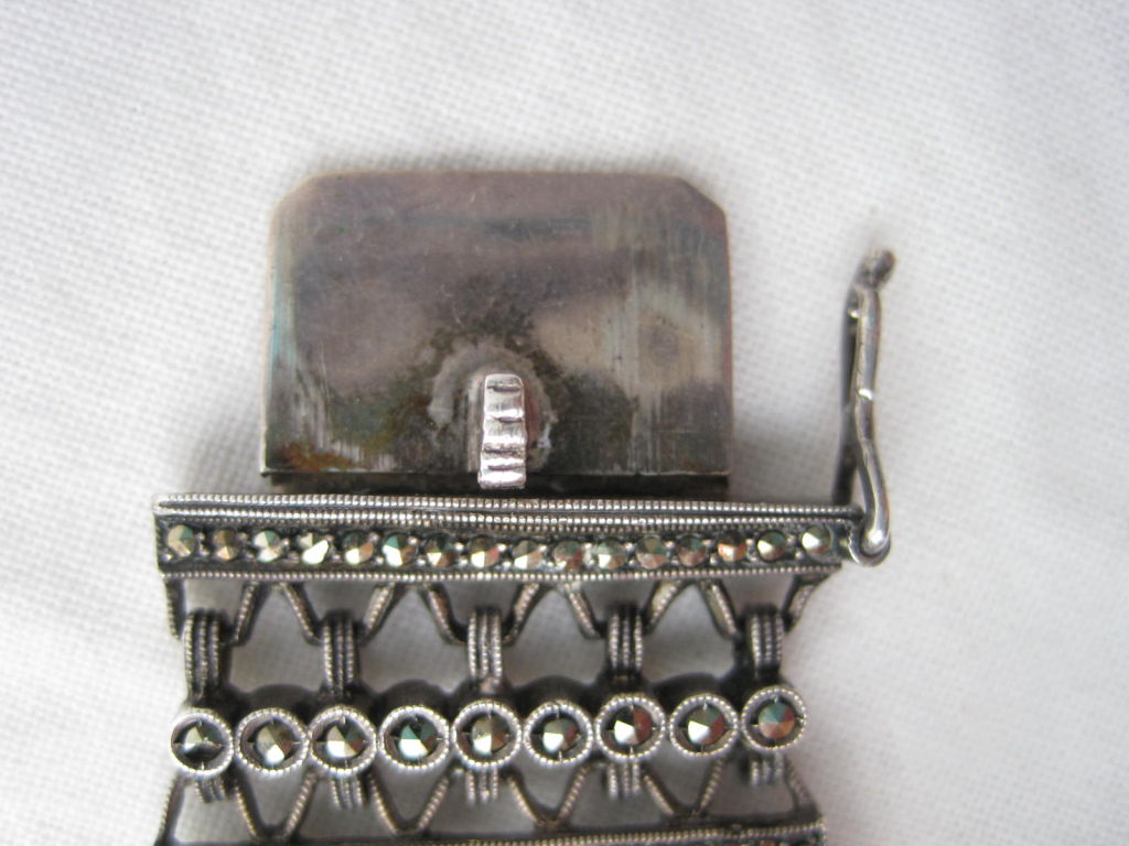 Art Deco Fahrner Sterling Silver and Marcasite Bracelet