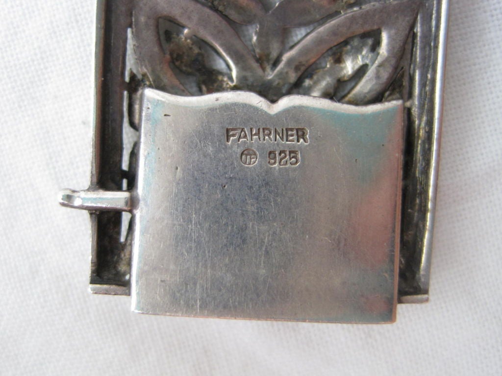 Fahrner Sterling Silver and Marcasite Bracelet 2