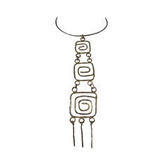 1960's Modernist Hammered Bib Necklace-SALE!
