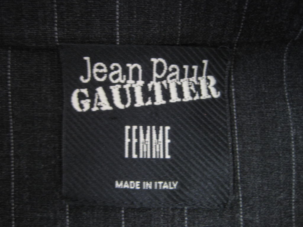 Jean Paul Gaultier Pinstriped Suit with Laced Back 5