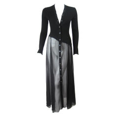 Vintage Gaultier Sweater Dress with Chiffon Skirt