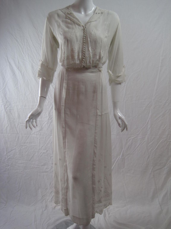Edwardian Tea Dress with Hand Embroidery 6