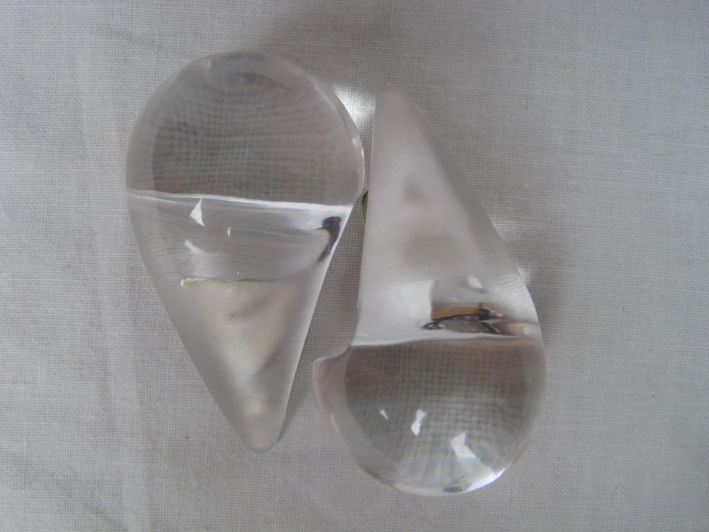 Patricia Von Musulin Lucite Earrlngs In Excellent Condition In Los Angeles, CA
